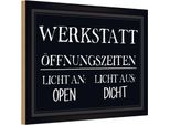 Vianmo Insegna In Legno 20X30 Cm Werkstatt ÖFfnungszeiten Open