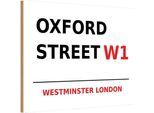 Vianmo Insegna In Legno 20X30 Cm Westminster Oxford Street W1