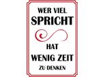 Vianmo Insegna In Legno 18X12 Cm Wer Viel Spricht Hat Wenig