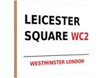 Vianmo Insegna In Legno 20X30 Cm Westminster Leicester Square WC2