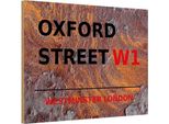 Vianmo Insegna In Legno 12X18 Cm Westminster Oxford Street W1