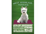 Vianmo Insegna In Legno 18X12 Cm West Highland Terrier Hund Loyal