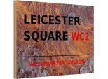 Vianmo Insegna In Legno 20X30 Cm Westminster Leicester Square WC2