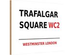 Vianmo Insegna In Legno 20X30 Cm Westminster Trafalgar Square WC2