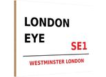 Vianmo Insegna In Legno 20X30 Cm Westminster London Eye SE1