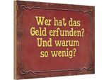 Vianmo Insegna In Legno 20X30 Cm Wer Hat Das Geld Erfunden Und