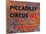 Vianmo Insegna In Legno 12X18 Cm Westminster Piccadilly Circus W1