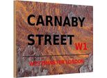 Vianmo Insegna In Legno 20X30 Cm Westminster Carnaby Street W1