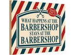 Vianmo Insegna In Legno 12X18 Cm What Happens At The Barbershop
