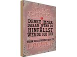 Vianmo Insegna In Legno 30X20 Cm Wir Geschwister Denke Immer
