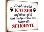 Vianmo Insegna In Legno 12X18 Cm Wir Haben Die SchöNste Katze