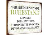Vianmo Insegna In Legno 20X30 Cm Wie Im Ruhestand Keine Zeit