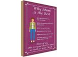 Vianmo Insegna In Legno 18X12 Cm Why Mam Is The Best Mama Beste