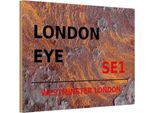 Vianmo Insegna In Legno 12X18 Cm Westminster London Eye SE1