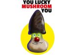 Vianmo Insegna In Legno 18X12 Cm You Lucky Mushroom You