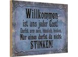 Vianmo Insegna In Legno 12X18 Cm Willkommen Ist Uns Jeder Gast