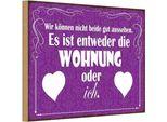 Vianmo Insegna In Legno 12X18 Cm Wohnung Oder Ich Gut Aussehen