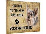 Vianmo Insegna In Legno 20X30 Cm Yorkshire Terrier Hund
