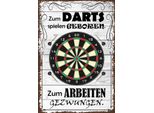 Vianmo Insegna In Legno 30X20 Cm Zum Darts Spielen Geboren