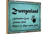 Vianmo Insegna In Legno 20X30 Cm Zwergenland AufräUmfreie Zone Reich