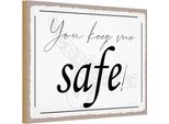Vianmo Insegna In Legno 12X18 Cm You Keep Me Safe