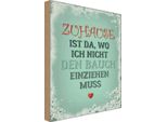 Vianmo Insegna In Legno 18X12 Cm Zuhause Bauch Nicht Einziehen