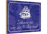 Vianmo Insegna In Legno 12X18 Cm Zuhause Wo Die Wellen Seemann