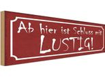 Vianmo Insegna In Legno 10X27 Cm Ab Hier Ist Schluss Mit Lustig