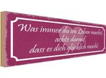 Vianmo Insegna In Legno 10X27 Cm Achte Darauf Was GlüCklich Macht