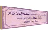Vianmo Insegna In Legno 10X27 Cm Alle TräUme KöNnen Wahr Werden