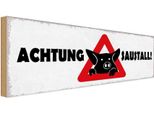Vianmo Insegna In Legno 10X27 Cm Achtung Saustall