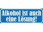 Vianmo Insegna In Legno 10X27 Cm Alkohol Ist Auch Eine LöSung