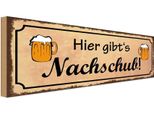 Vianmo Insegna In Legno 10X27 Cm Alkohol Bier Gibt Es Nachschub