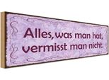 Vianmo Insegna In Legno 10X27 Cm Alles Was Man Hat Vermisst Nicht