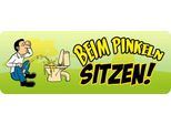 Vianmo Insegna In Legno 10X27 Cm Beim Pinkeln Sitzen