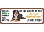 Vianmo Insegna In Legno 10X27 Cm Berner Sennenhund Gestreichelt