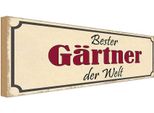 Vianmo Insegna In Legno 10X27 Cm Bester GäRtner Der Welt
