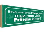 Vianmo Insegna In Legno 10X27 Cm Bevor Man Prinzen Viele FröSche
