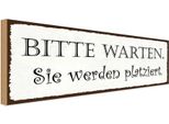 Vianmo Insegna In Legno 10X27 Cm Bitte Warte Sie Werden Platziert