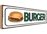 Vianmo Insegna In Legno 10X27 Cm Burger Fast Food