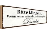 Vianmo Insegna In Legno 10X27 Cm Bitte Klingeln Keiner Aufmacht