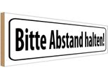 Vianmo Insegna In Legno 10X27 Cm Bitte Abstand Halten