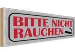 Vianmo Insegna In Legno 10X27 Cm Bitte Nicht Rauchen