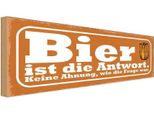 Vianmo Insegna In Legno 10X27 Cm Bier Ist Die Antwort Frage War