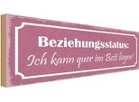 Vianmo Insegna In Legno 10X27 Cm Beziehungsstatus Quer Im Bett