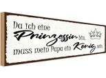 Vianmo Insegna In Legno 10X27 Cm Bin Prinzessin Mein Papa KöNig
