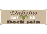 Vianmo Insegna In Legno 10X27 Cm Daheim Darf Ich Bock