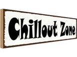 Vianmo Insegna In Legno 10X27 Cm Chillout Zone