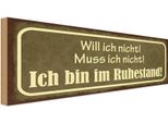 Vianmo Insegna In Legno 10X27 Cm Bin Im Ruhestand Muss Ich Nicht
