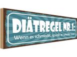 Vianmo Insegna In Legno 10X27 Cm DiäT Schmeckt Spuck Wieder Aus
